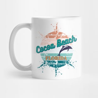 Cocoa  Beach Florida Exploding Retro Sunset Mug